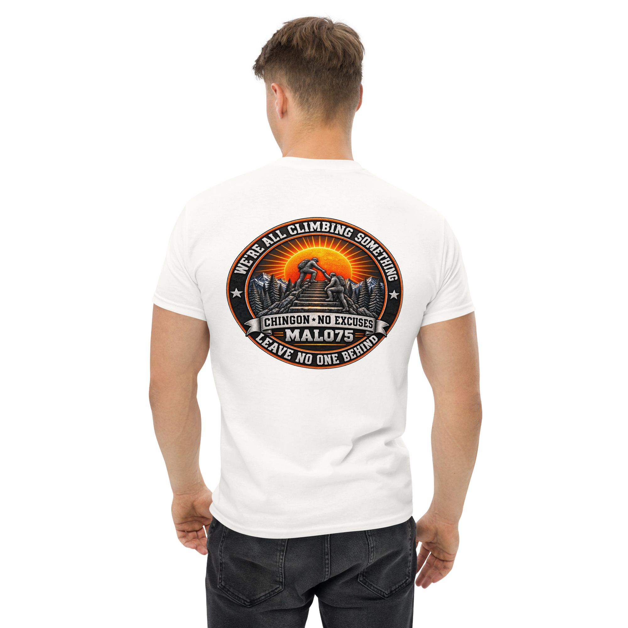 We're All Climbing Something – Leave No One Behind T-Shirt