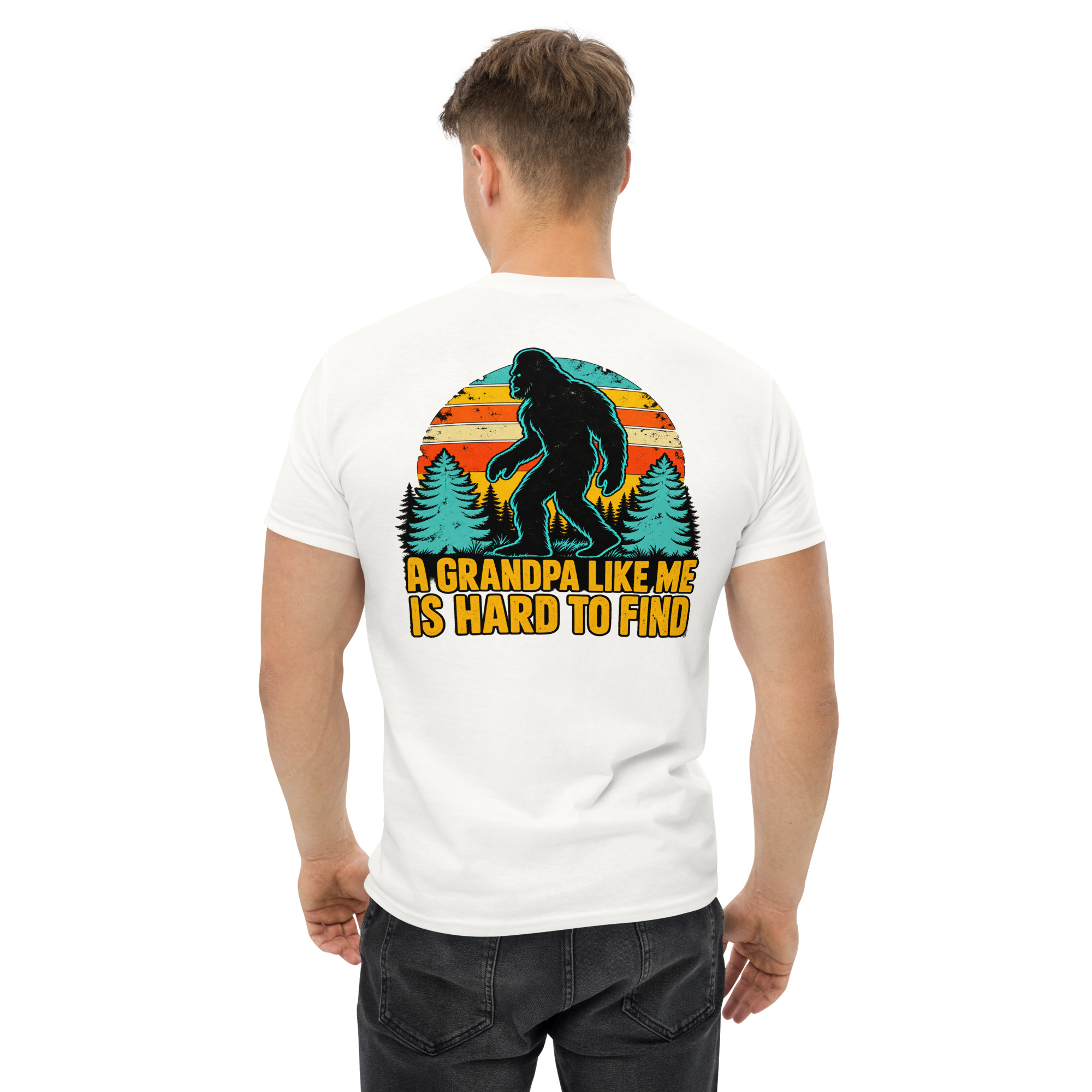 Grandpa Bigfoot Vintage Sasquatch Hiking T-Shirt - Image 67