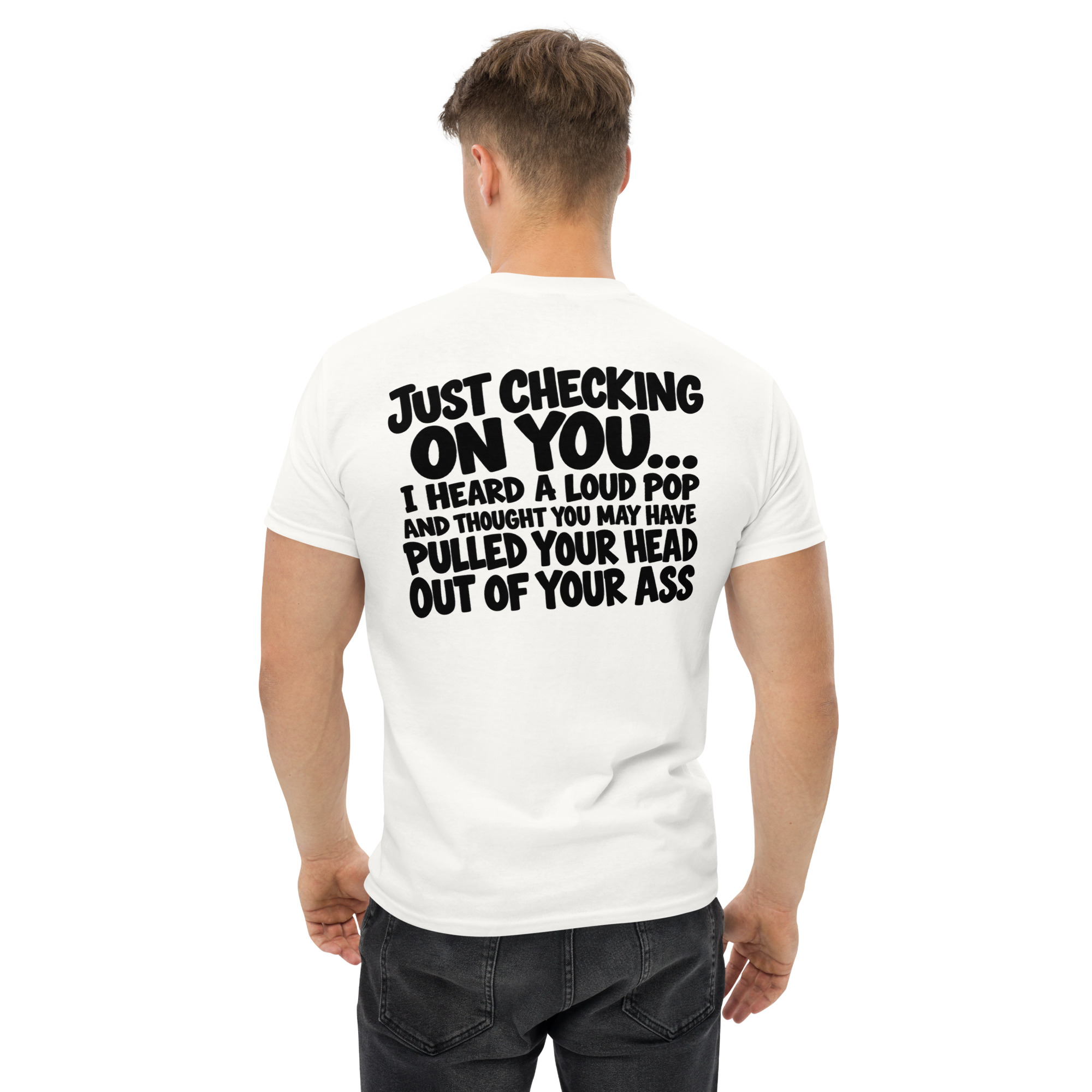 Just Checking On You – Funny Sarcastic Quote T-Shirt Design - Image 67